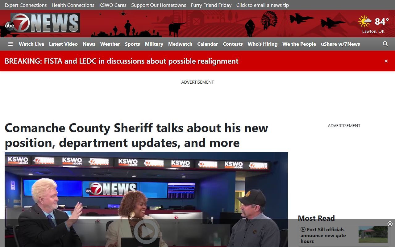 KSWO interview with the new Comanche County Sheriff tied to court records updates