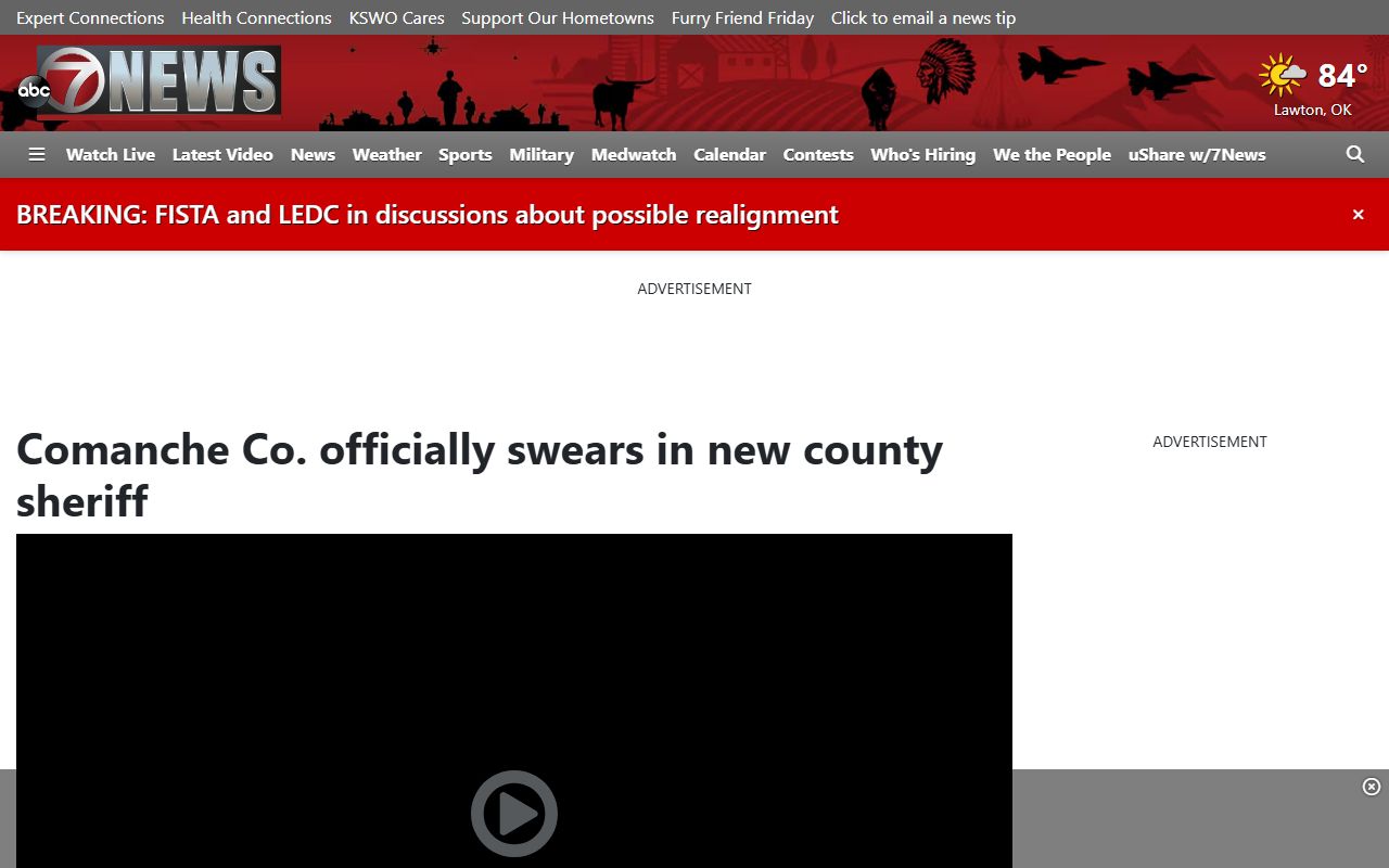 Comanche County Sheriff swearing-in news linked from court records resources